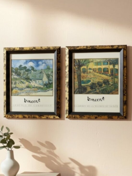 Other - VAN GOGH PRINTS -- Gold & Black Gallery Frame, Ready to Hang, Set of 2, 9.5x11.5